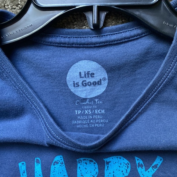 Women’s XS Life is Good tshirt. Navy. 100% cotton. Gently worn, great condition - Picture 5 of 8
